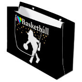 IK HOU VAN BASKETBALDESIGN LARGE CADEAUTASJE (Voorkant Gekanteld)