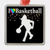 IK HOU VAN BASKETBALDESIGN METALEN ORNAMENT (Voorkant)