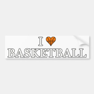 Ik hou van Basketball Bumpersticker