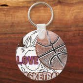 Ik hou van Basketball Defence! Sleutelhanger (Voorkant)