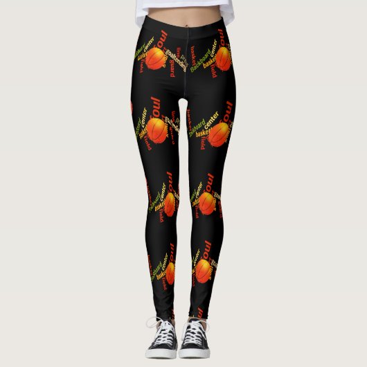 Ik hou van Basketball het spel van Champions Leggings (Voorkant)