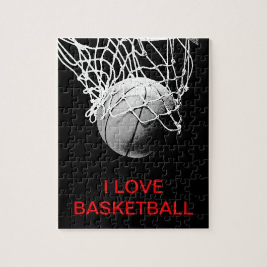 Ik hou van Basketball Legpuzzel (Verticaal)