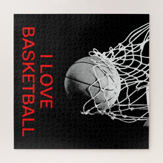 Ik hou van Basketball Legpuzzel (Horizontaal)