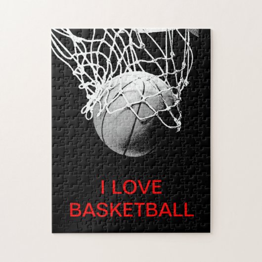 Ik hou van Basketball Legpuzzel (Verticaal)