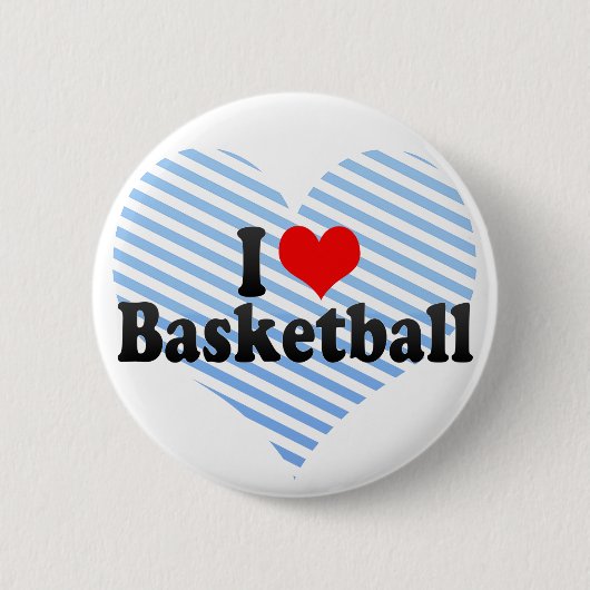 Ik hou van Basketball Ronde Button 5,7 Cm (Voorkant)