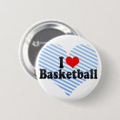 Ik hou van Basketball Ronde Button 5,7 Cm (Voorkant /achterkant)
