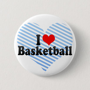 Ik hou van Basketball Ronde Button 5,7 Cm