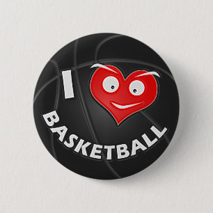 Ik hou van Basketball Ronde Button 5,7 Cm