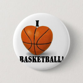 Ik hou van Basketball Ronde Button 5,7 Cm