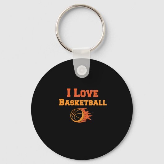 Ik hou van Basketball. Sleutelhanger (Voorkant)