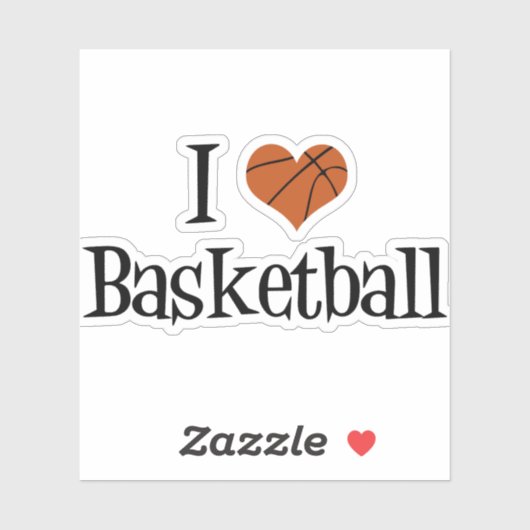 Ik hou van Basketball Sticker (Vel)