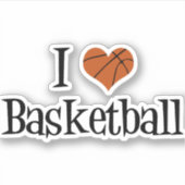 Ik hou van Basketball Sticker (Voorkant)