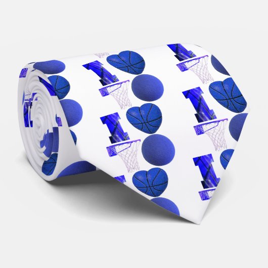 Ik hou van Basketball Stropdas (Opgerold)