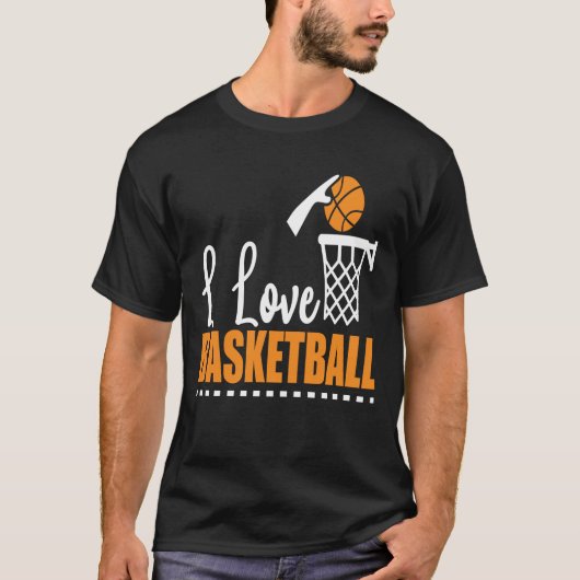 Ik hou van Basketball T-shirt (Voorkant)
