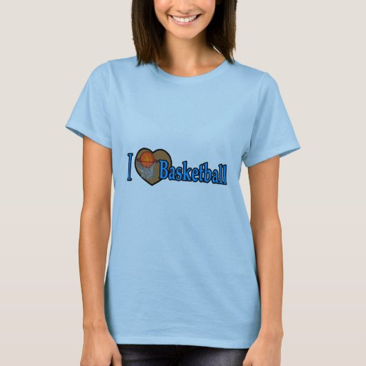 Ik hou van Basketball T-shirt (Voorkant)