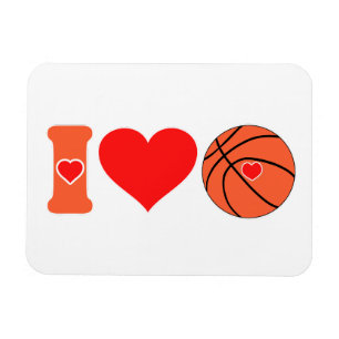 Ik hou van basketbalmagneet magneet