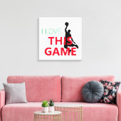 Ik hou van basketbalwedstrijd canvas afdruk (Insitu (Woonkamer))