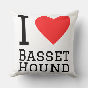 Ik hou van basset hound kussen
