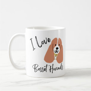 Ik hou van Basset Hounds  Koffiemok