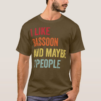 Ik hou van Bassoon misschien 3 mensen T-shirt