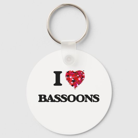 Ik hou van Bassoons Sleutelhanger (Voorkant)