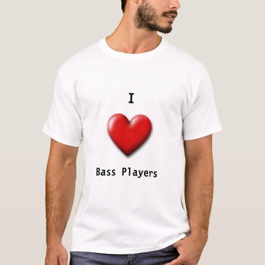 Ik hou van basspelers t-shirt (Voorkant)