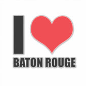 Ik hou van Baton Rouge Sticker (Voorkant)