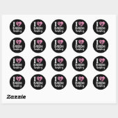 Ik hou van Baton Twirling Cute Twirler Ronde Sticker (Vel)