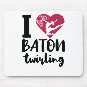 Ik hou van Baton Twirling Muismat