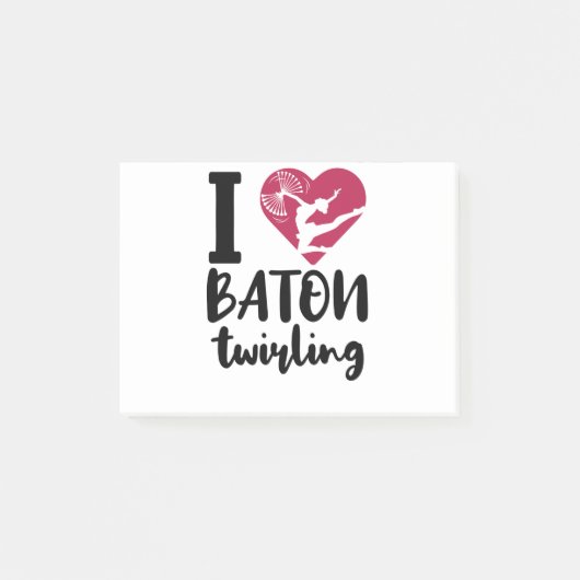 Ik hou van Baton Twirling Post-it® Notes (Voorkant)
