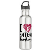 Ik hou van Baton Twirling Waterfles (Voorkant)