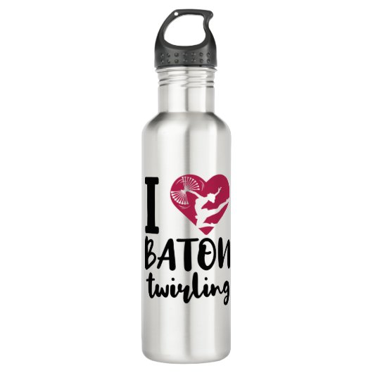 Ik hou van Baton Twirling Waterfles (Voorkant)