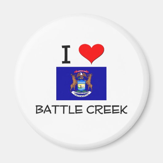 Ik hou van Battle Creek Michigan Magneet (Voorkant)