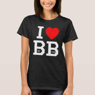Ik hou van BB met hart teken groot B T-shirt