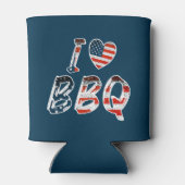 Ik hou van bbq, Amerikaans patriottisch Blikjeskoeler (Achterkant)