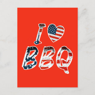 Ik hou van BBQ, Amerikaans patriottisch Briefkaart