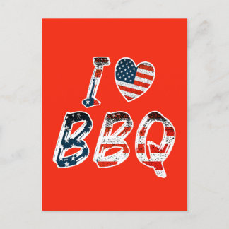 Ik hou van BBQ, Amerikaans patriottisch Briefkaart