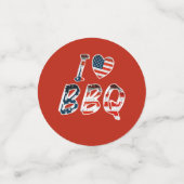 Ik hou van bbq, Amerikaans patriottisch Confetti (Kleine voorkant)
