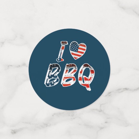 Ik hou van bbq, Amerikaans patriottisch Confetti (Kleine voorkant)