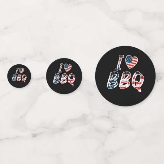 Ik hou van bbq, Amerikaans patriottisch Confetti (Voorkanten)