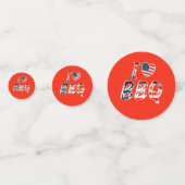 Ik hou van bbq, Amerikaans patriottisch Confetti (Voorkanten)