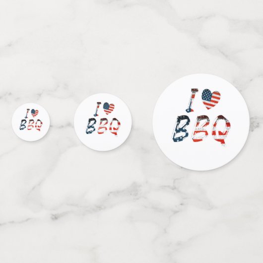 Ik hou van bbq, Amerikaans patriottisch Confetti (Voorkanten)