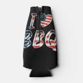 Ik hou van bbq, Amerikaans patriottisch Flesjeskoeler (Achterkant)