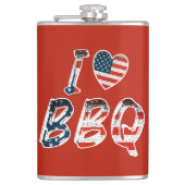 Ik hou van BBQ, Amerikaans patriottisch Heupfles (Voorkant)