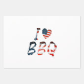 Ik hou van BBQ, Amerikaans patriottisch Inpakpapier Vel (Voorkant 3)