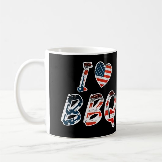 Ik hou van BBQ, Amerikaans patriottisch Koffiemok (Links)