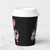 Ik hou van BBQ, Amerikaans patriottisch Papieren Bekers (Rechts)
