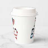 Ik hou van BBQ, Amerikaans patriottisch Papieren Bekers (Rechts)