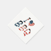 Ik hou van bbq, Amerikaans patriottisch Servet (Hoek)