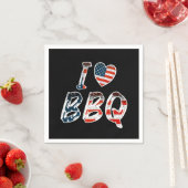 Ik hou van bbq, Amerikaans patriottisch Servet (Insitu)